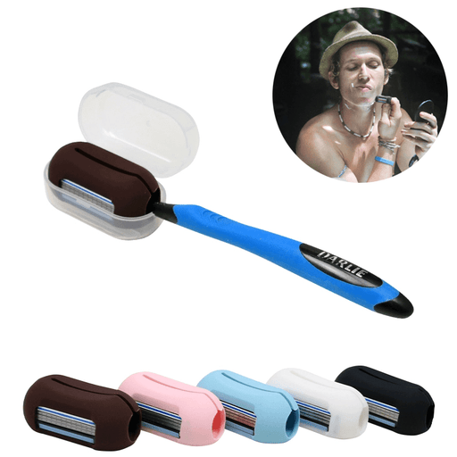 Ipree® 2 in 1 Lazy Mini Toothbrush Cover Finger Tip Shaver Razor Cleaning Tool Kit Outdoor Travel