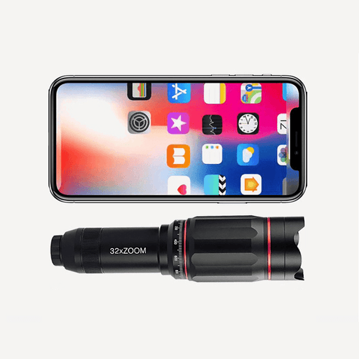 IPREE® 32X Metal Monocular Telescop Set Professional Telephoto Zoom Outdoor Camping Retractable with Tripod Phone Clip Supports Smartphone