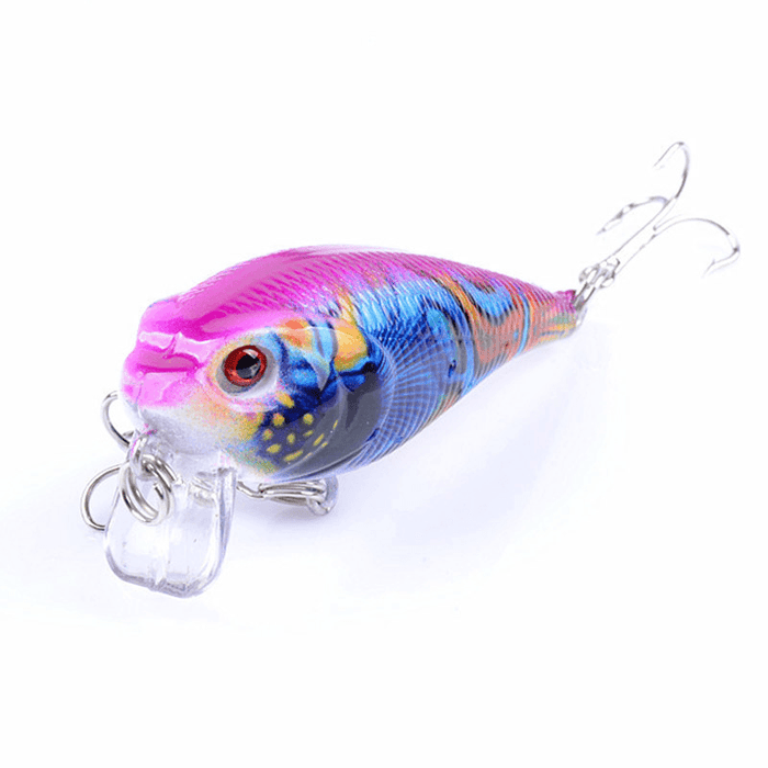 ZANLURE 4PCS 5.5CM 9G Fishing Lures Bass Crankbaits Fishing Bait Hook Lifelike 3D Eyes Lure