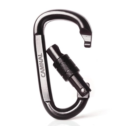 Camnal 30KN D-Type Outdoor Climbing Carabiner Quick-Hanging Safety Screw Lock Buckle