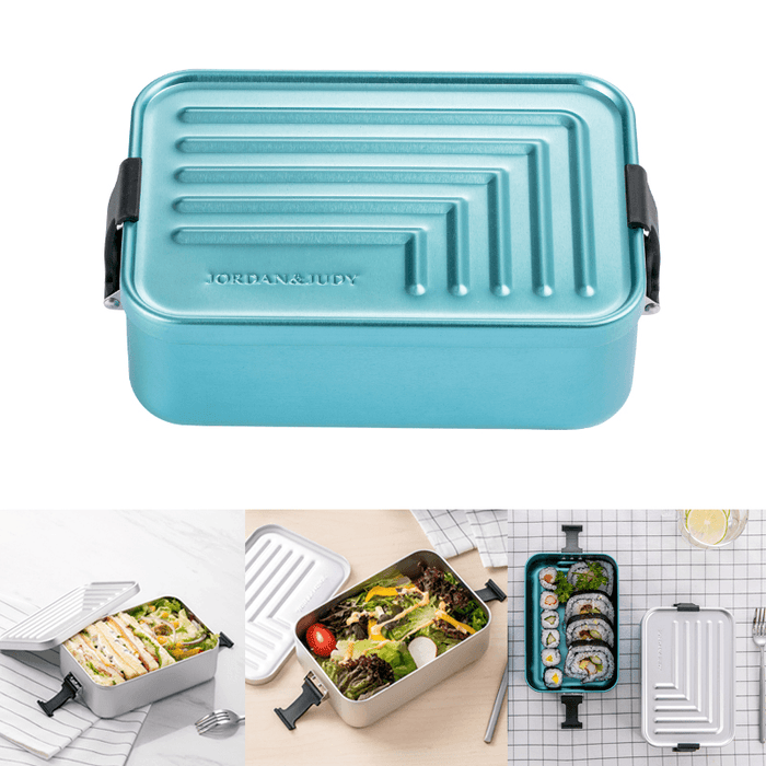 Jordan&Judy 1.4L Aluminum Lunch Box Bento Case Food Meal Container Camping Picnic