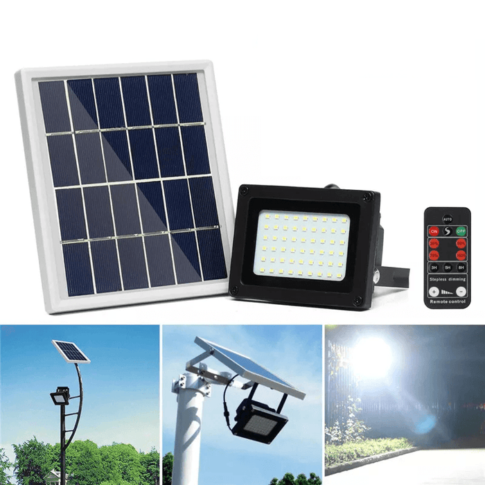 400LM 54 LED Solar Panel Flood Light Spotlight Project Lamp IP65 Waterproof Outdoor Camping Emergency Lantern with Remote Control