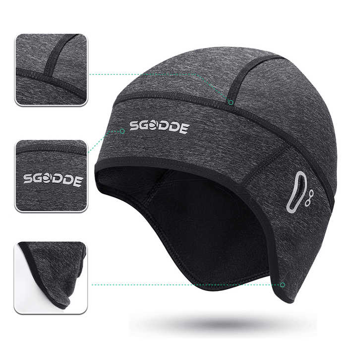 SGODDE Cycling Caps Winter Man Woman Sport Fleece Hats Windproof Thermal Bicycle Head-Wear Running Skiing