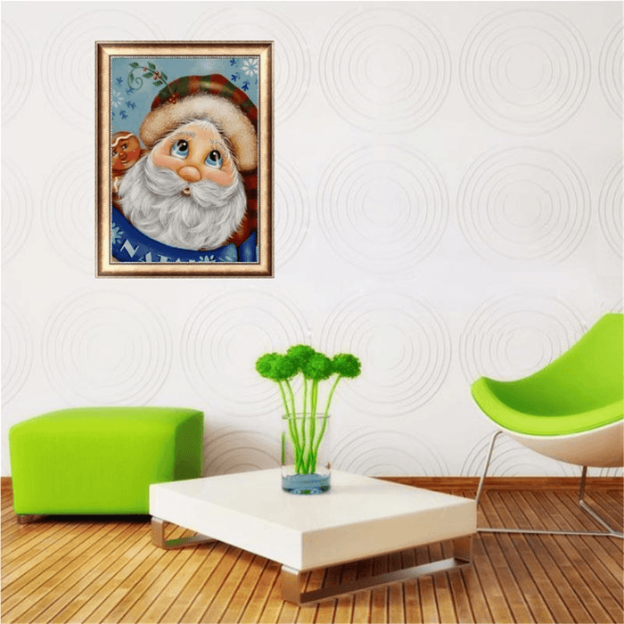 Full Drill Santa Claus DIY 5D Diamond Paintings Cross Stitch Kits Home Decorations