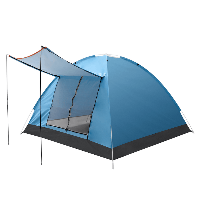 Ipree® 3-4 Person Double Layer Camping Tent with Double Door Outdoor Waterproof Awning Tent 125X200X200Cm for Fishing Camping Party