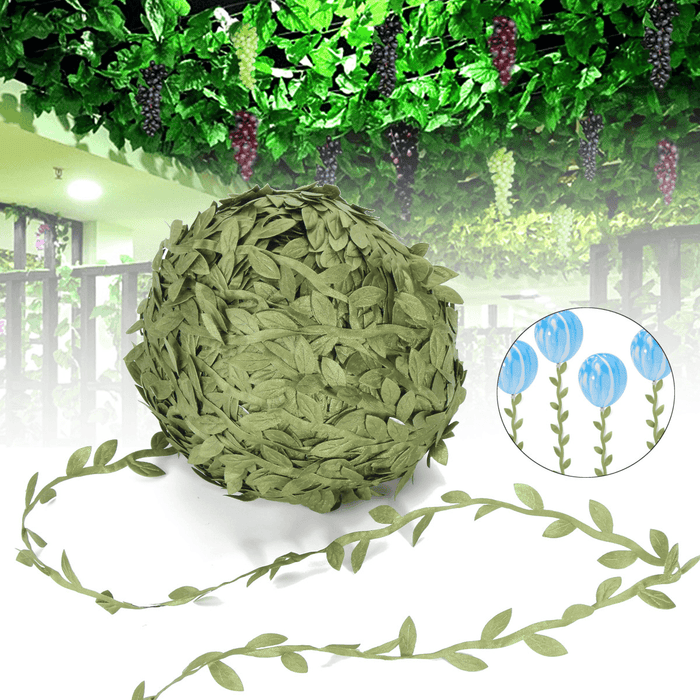 40-200M Artificial Green Ivy Vine Leaf Garland Rattan Foliage Home Wedding Decorations