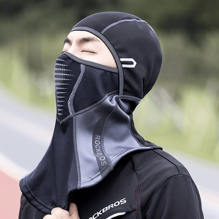 ROCKBROS Balaclava Winter Ski Cycling Mask Windproof Fleece Warm Hat Scarf Men Thermal Face Mask Cover