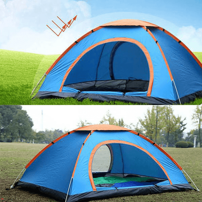 Outdoor Double 2 Persons Camping Tent Automatic Single Layer Beach Sunshade Canopy