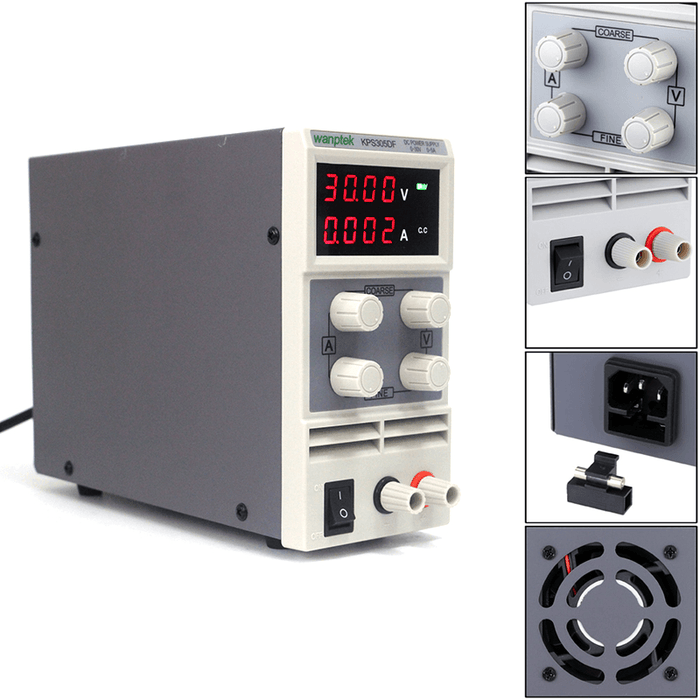 Wanptek KPS305DF 4 Digits Mini 30V 5A Adjustable DC Power Supply 150W Switching Power Supply Lab