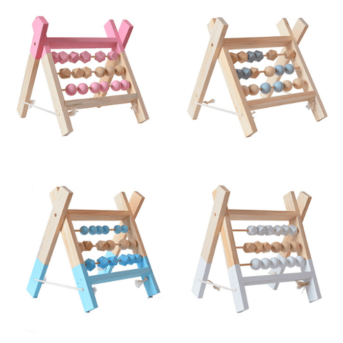 Natural Pine Nordic Baby Room Decor Wooden Abacus Educational Nursery Props Toys