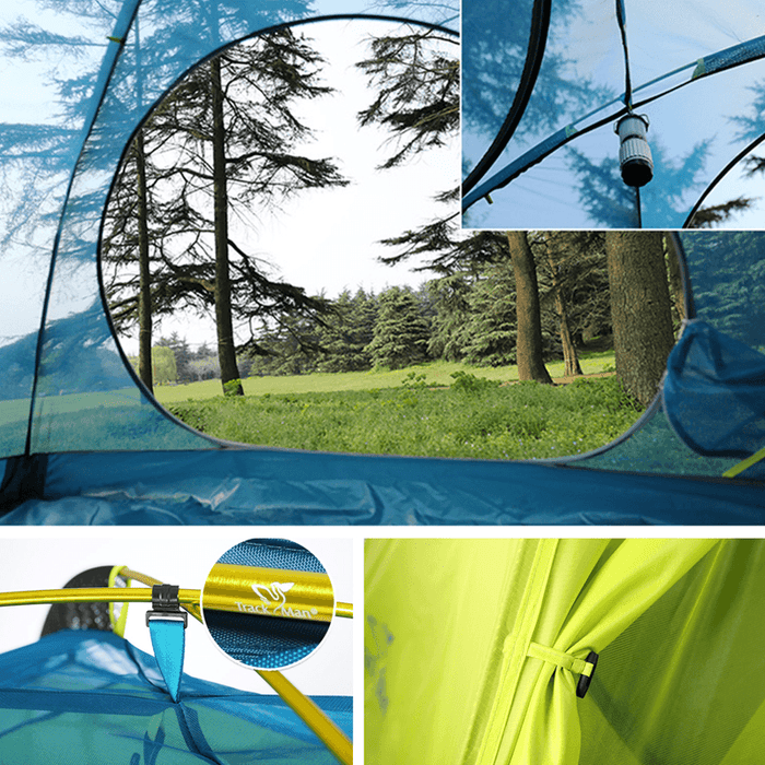 Trackman TM1218 Outdoor 2 Person Camping Tent Double Layers 82.6X55X43.3Inch 3 Season Hiking Tents