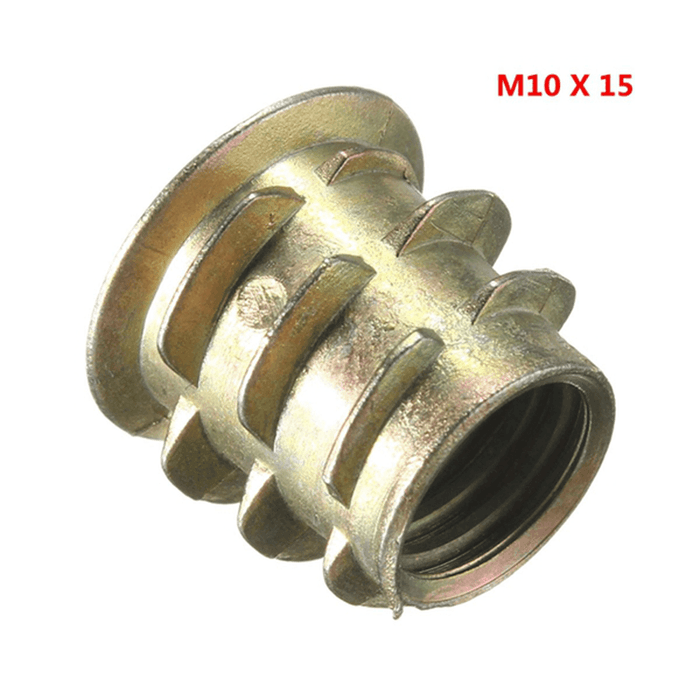 M4 M5 M6 M8 M10 Threaded Type D Wood Insert Nuts Alloy