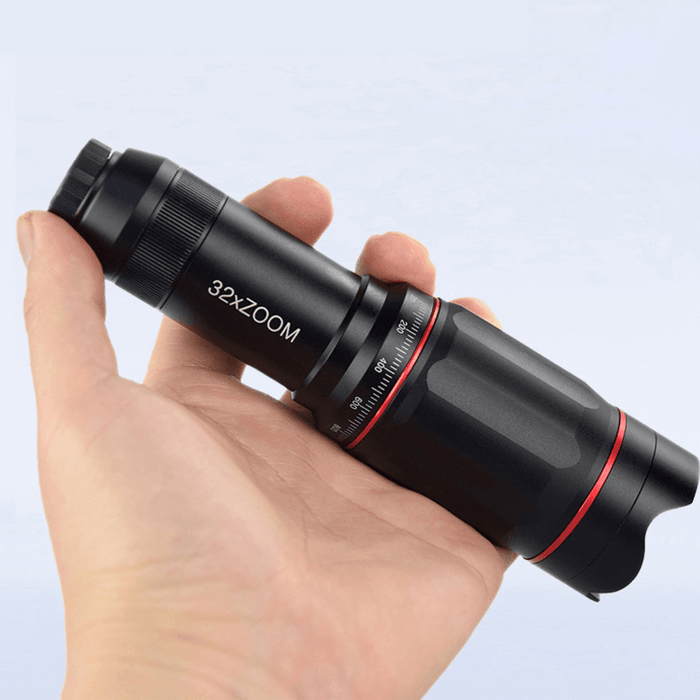 IPREE® 32X Metal Monocular Telescop Set Professional Telephoto Zoom Outdoor Camping Retractable with Tripod Phone Clip Supports Smartphone