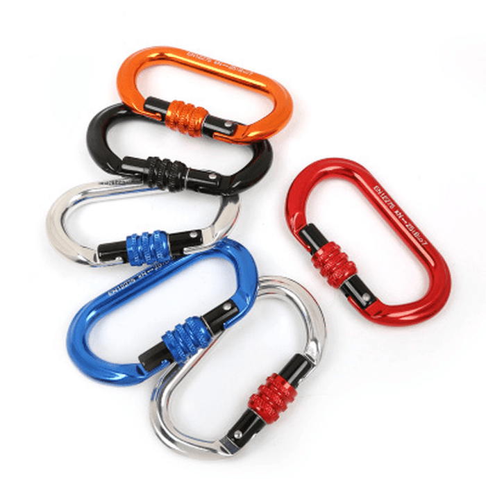 XINDA XD8122N Climbing Super Strength Steel Screw Main Lock Protection Climbing Hiking Carabiner