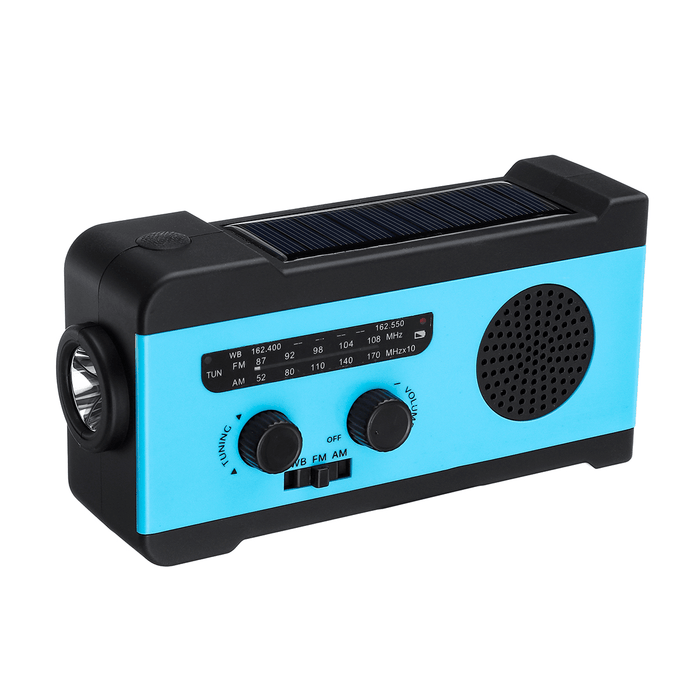 Portable Multifunctional AM/FM/WB Radio Pocket Speakers Solar Hand Crank Radio