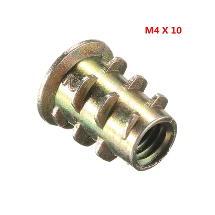 M4 M5 M6 M8 M10 Threaded Type D Wood Insert Nuts Alloy