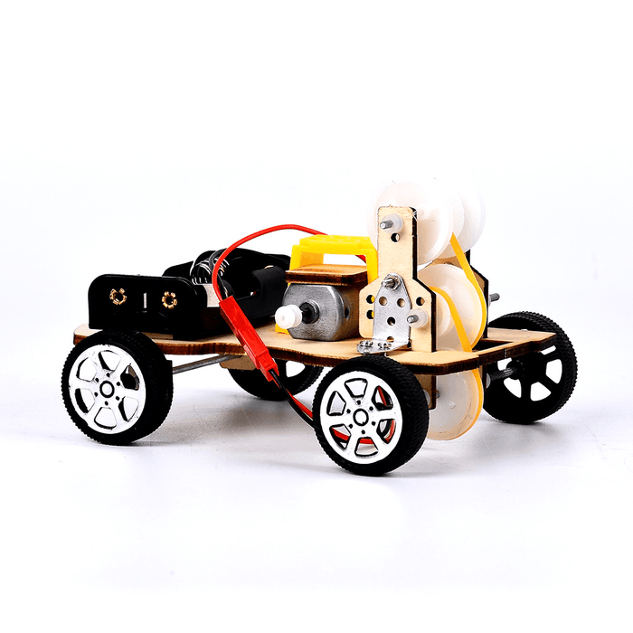 DIY Vehicle Model Model of Vehicle with Speed Change of Belt Wheel Intelligence Building Blocks Toys