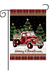 Merry Christmas Decorations Red Truck with Gifts Double Sided Winter Garden Flag