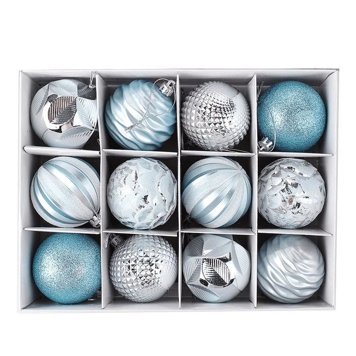 12Pcs 50Mm Christmas Tree Ball Baubles Decoration Xmas Hanging Party Ornaments