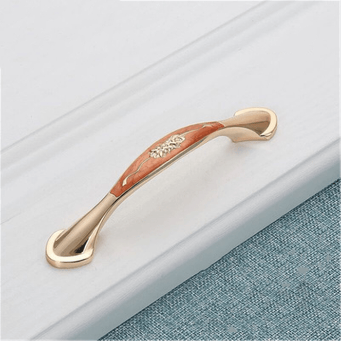 Cabinet Door Handle Amber Green Red Bronze American Simple Drawer Handle Surface Mounted Single Hole Furniture Solid Handle