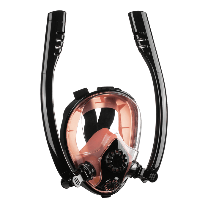 Antifog Double Tube Full Face Snorkel Scuba Diving Mask Swim Breathing Goggles with Camera Mount