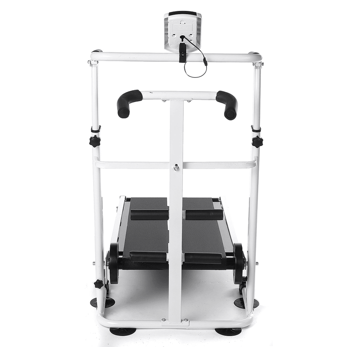 Folding Treadmill Mini Running Walking Jogging Machine with LCD Display Portability Wheels Max Load 150Kg