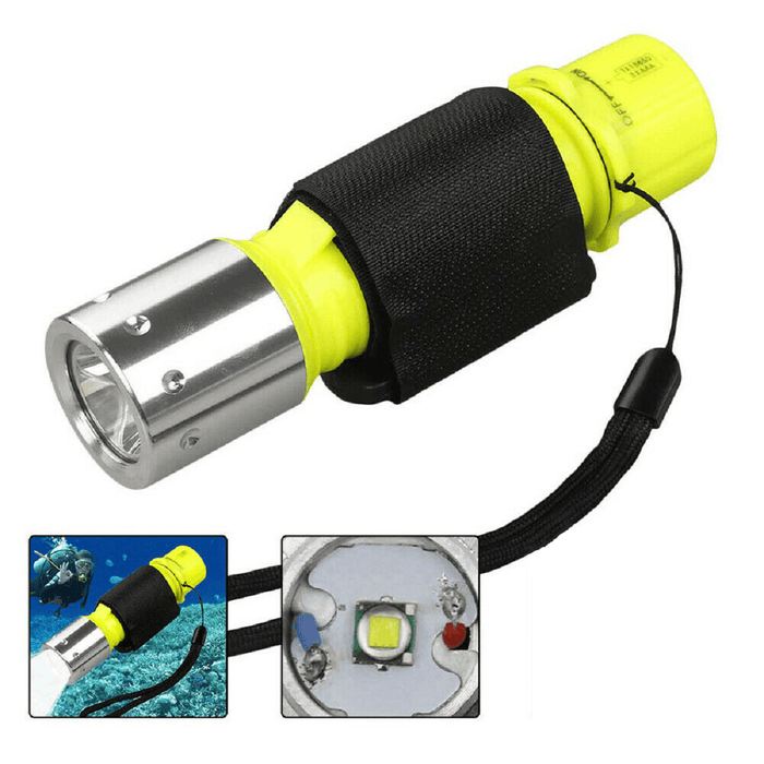 LED XM-T6 Professional Diving Flashlight Scuba Safety Light Diving Lamp Diving Lighting Tool Work Light