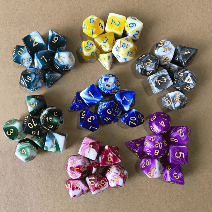 7Pcs Polyhedral Dices TRPG Game Dungeons and Dragons Dices with Storage Bag