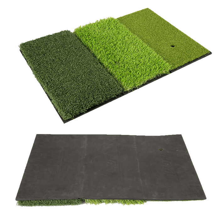 64*41CM 3-In-1 Golf Hitting Mat Multi-Function Tri-Turf Golf Practice Training for Chipping Practice Indoor/Outdoor Golf Training Tools