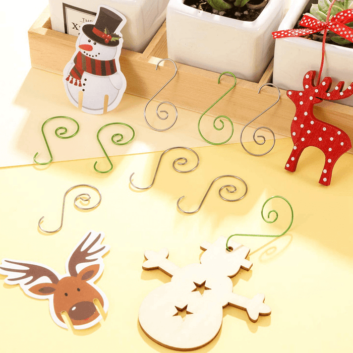 20 Pcs 1.0*25*50MM Christmas Ornament Hooks S-Shaped Flower Hook Perfect for Christmas Tree Decorations