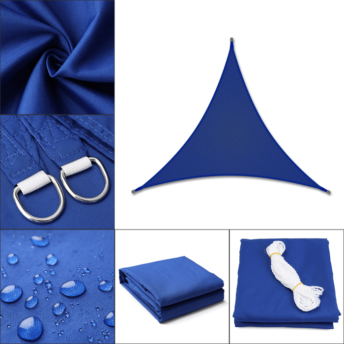 Waterproof Sunshade Sail for Tent - Regular/Right Triangle Blue Shade Canopy for Outdoor Protection