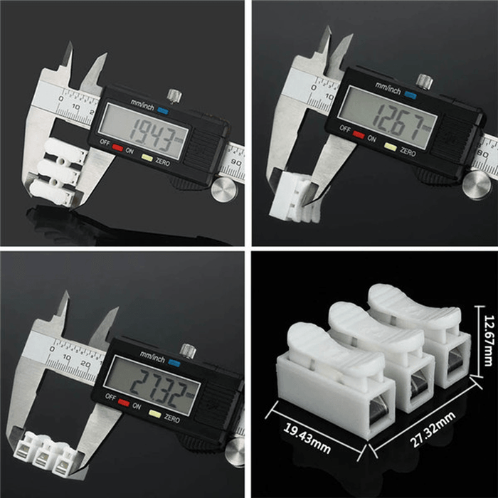 Excellway® CH3 Quick Wire Connector Terminal Block Spring Connector LED Strip Light Wire Connector