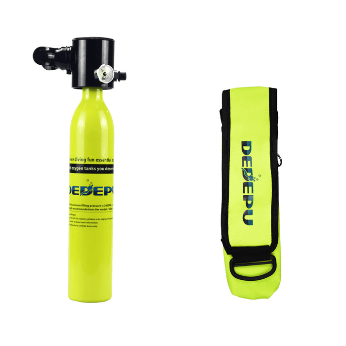 DEDEPU X3000 Scuba Diving Tank Mini Scuba Tank Portable 0.5L Oxygen Cylinder Set with Pump&Converter Snorkeling Respirator Equipment