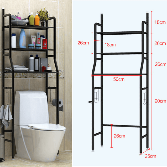 Bathroom Toilet Storage Rack Wall Punch-Free Toilet Washbasin Storage Shelf Bathroom Shelf Rack