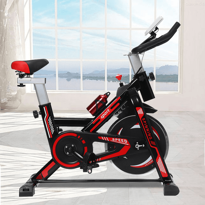 Multifunctional Aerobic Bike LED Display Cardio-Workout Home Cycling Bike Heavy Duty Spin Bike Indoor Fitness Equipment