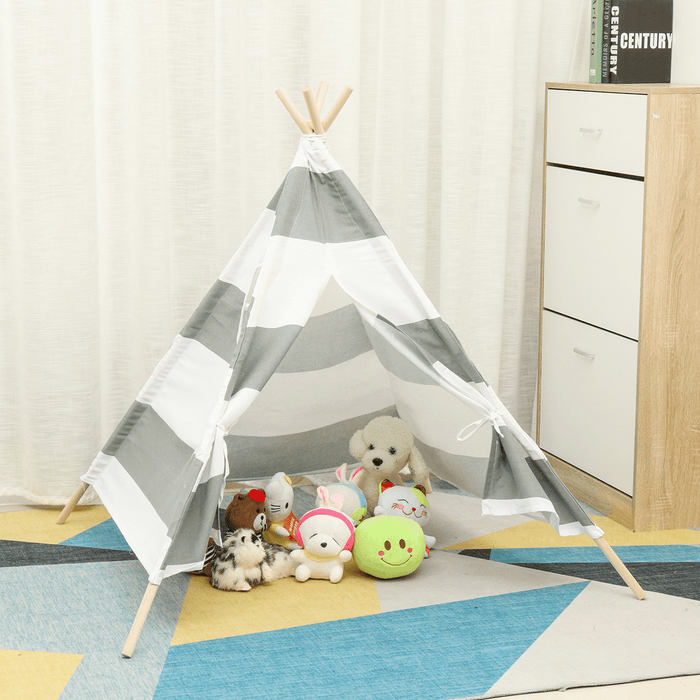 1.8M Kid Teepee Tent Folding Portable Childrens Playing House Game Tent Girls Boys Gift