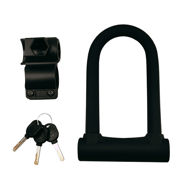 BIKIGHT Bike U Lock Steel Rope Anti-Theft Lock Motorcycle Electric Scooter E-Bike Cycling Cable Locks with 3 Keys Bracket