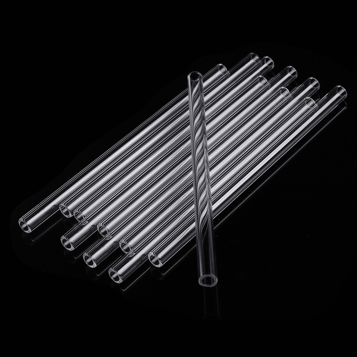 10Pcs Length 150Mm OD 7Mm 2Mm Thick Wall Borosilicate Glass Blowing Tube Lab Factory School Home