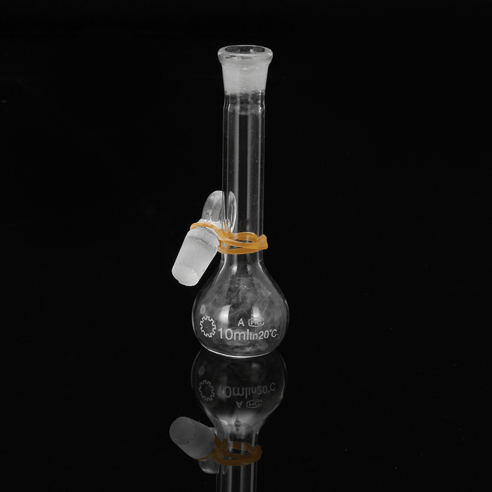 10Ml Clear Glass Volumetric Flask W/ Glass Stopper Lab Chemistry Glassware