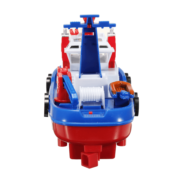 Kids Electric Fireboat Toy Children Rescue Water Spray Light Music Baby Bath Toy Boys＆Girls Gift