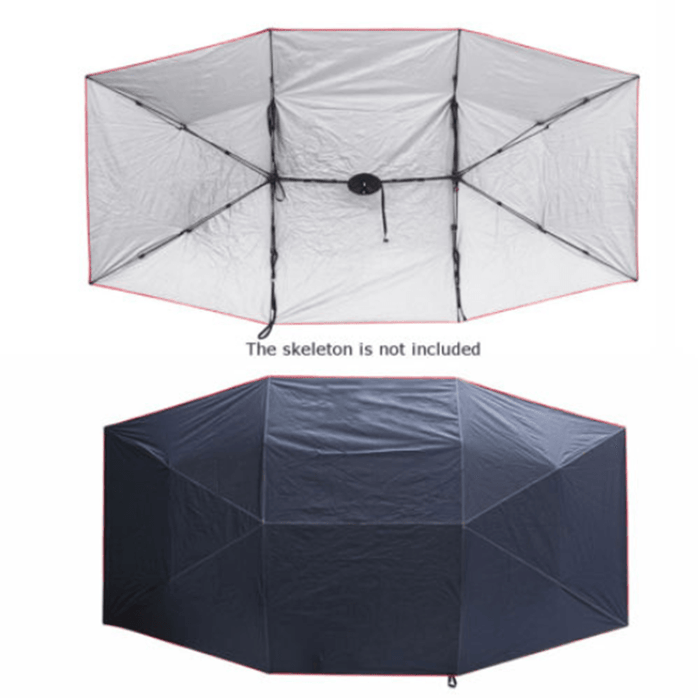 400X210Cm Rooftop Tent - UV Oxford Cloth Car Umbrella: Your Ultimate Waterproof Car Tent Sunshade & Movable Carport Canopy