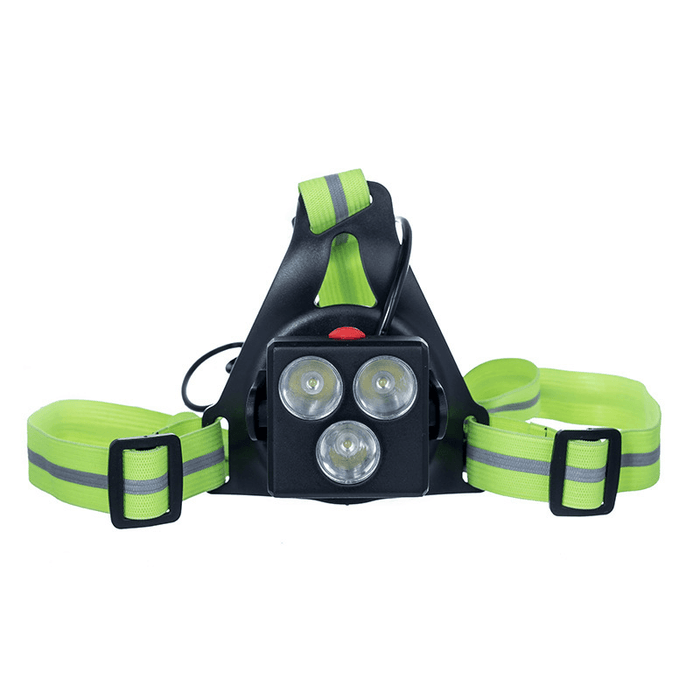 Ipree® 360LM XPG LED Camping Sports Night Running Light Chest Light Set USB Charging Safety Warning Lamp