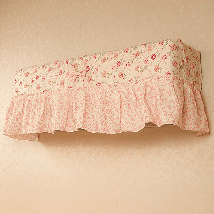 Cotton Air Conditioning Cover Butterfly Flower Pattern Hanging Cover Cloth Dust Cover