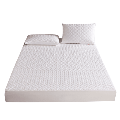 Multi-Size Washable White Quilted Mattress Covers Waterproof Protector Pad with Tightly-Elastic Bands Bedding Sets Protective Cover