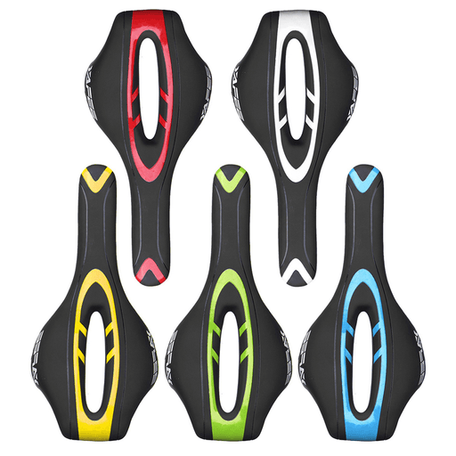 YF-1064 290X145Mm Breathable Leather Extra Comfort Hollow Saddle Seat Racing Pad Gel Cushion for Bicycle MTB Road Bike