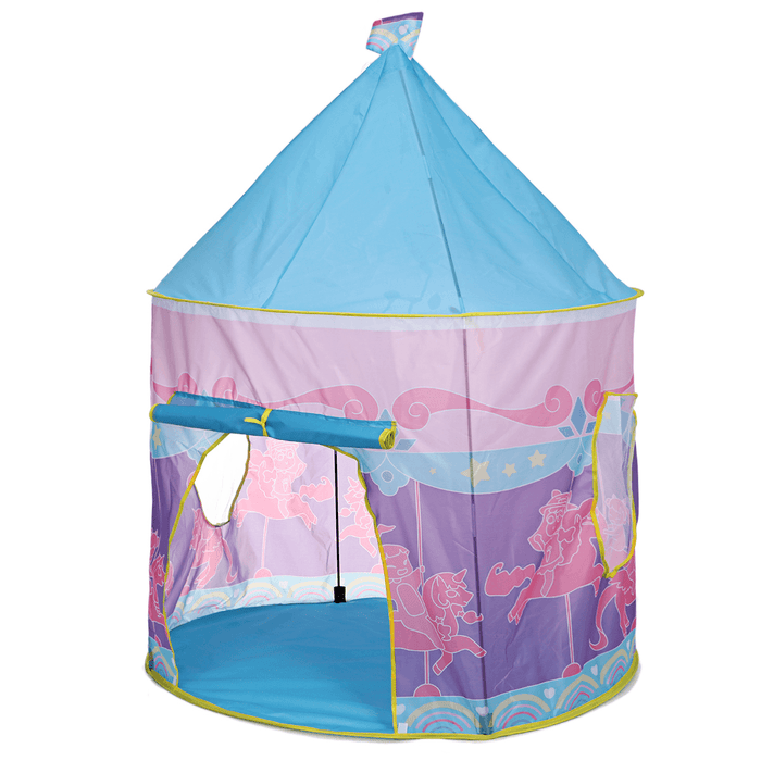 Portable Popup Kids Play Tent Children Princess Play Tent Castle Foldable Games Playhouse with Carry Bag for Boys and Girls