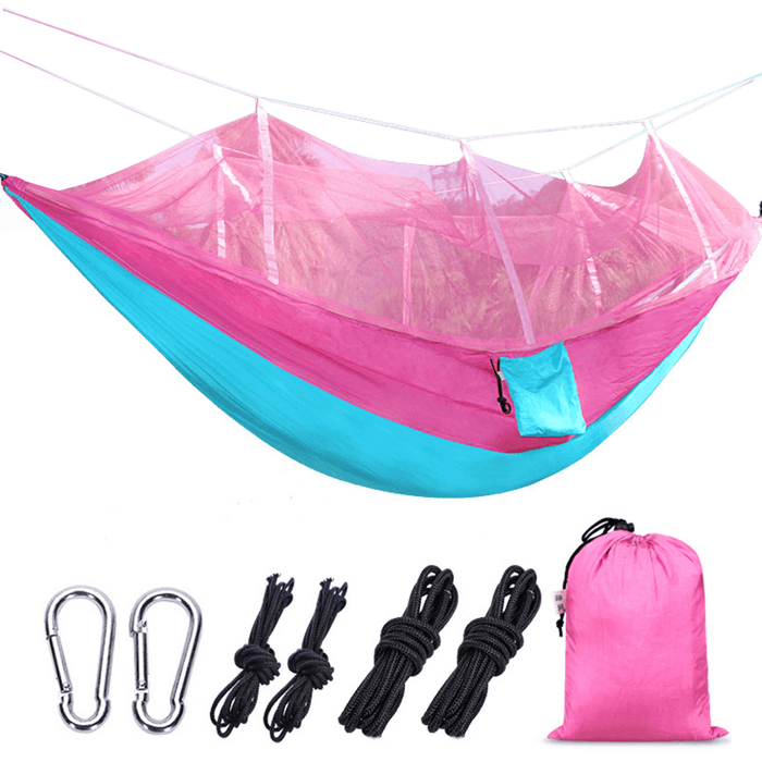 Ipree® 260*140CM with Mosquito Net Portable Travel Hammock Comfortable Hommock Camping Bed Fits 2 Persons