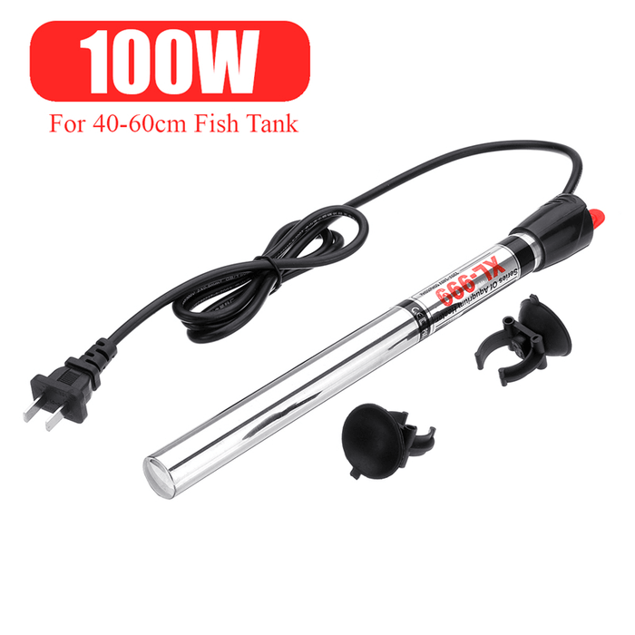 100W/200W Submersible Stainless Steel Water Heater Rod Aquarium Fish Tank 220V