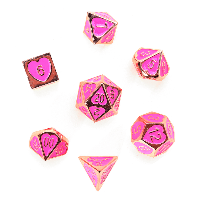 7PCS Metal Polyhedral Dices Set for Dungeons and Dragons Dice Desktop RPG Game