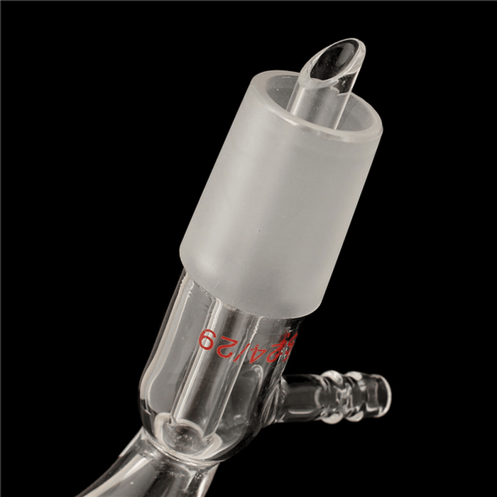 24/29 Glass Bend Connector Tube Vacuum Distillation Take off Adapter